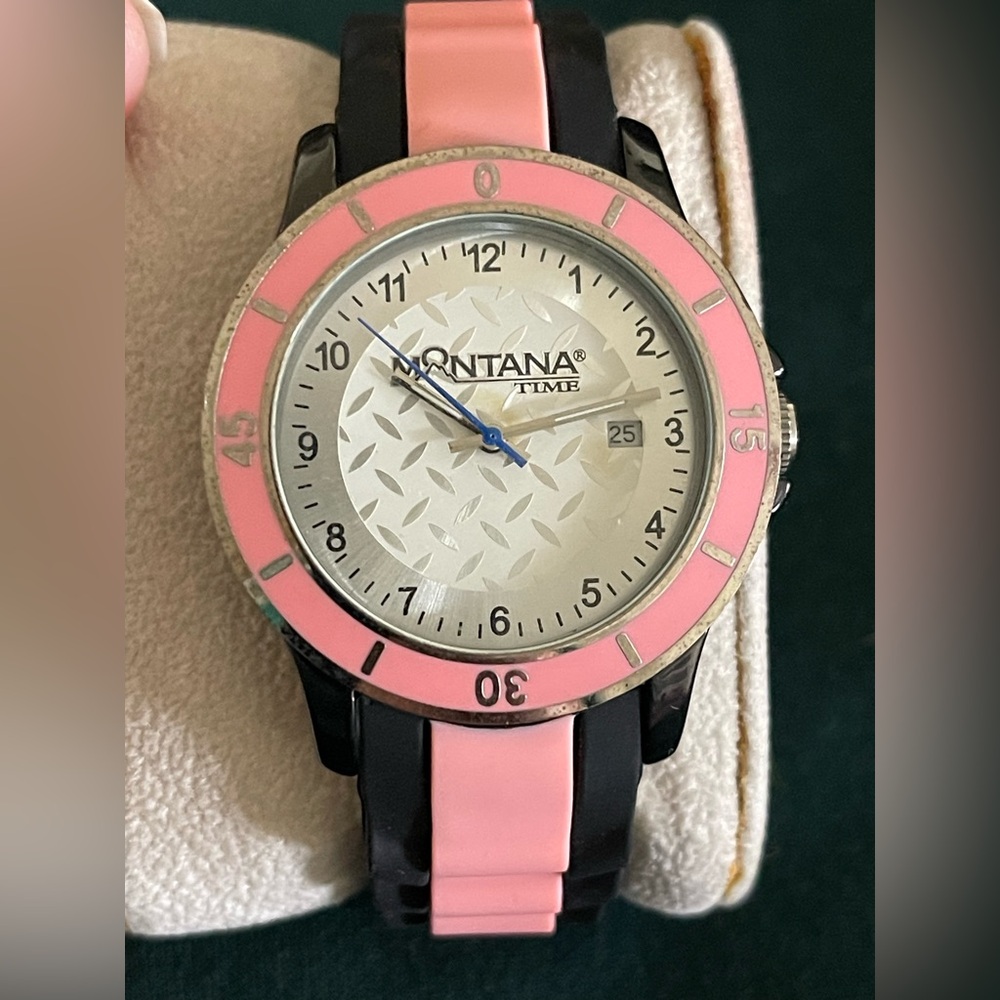 Montana Time Pink and Black Watch